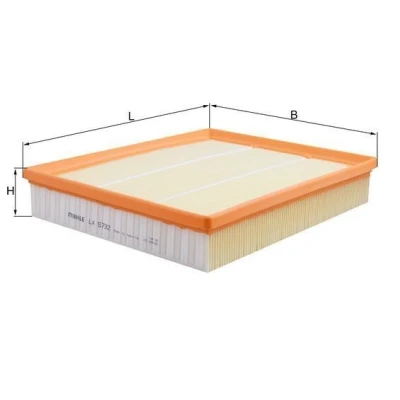 Image of 5339890, EB3G9601AA Air Filter MAHLE ORIGINAL LX 5732 50,3mm 236mm 297mm Insert FORD: Ranger Mk3