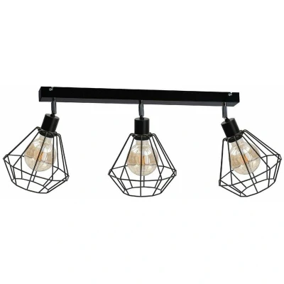 Image of Foskal Ceiling Spotlight Bar Black, 65cm, 3x E27