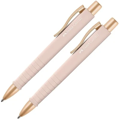 Image of Faber Castell 205092 Polyball Pale Pink Ballpoint Pen with Replaceable XB Refill, Indelible