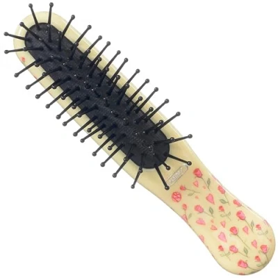 Image of Kent ArtHedz Hearts and Roses Designed Pocket Size Hairbrush