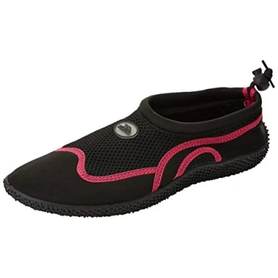 Image of Trespass Unisex Adults Paddle Water Shoes, Black (Black/Raspberry Bra), 7 UK