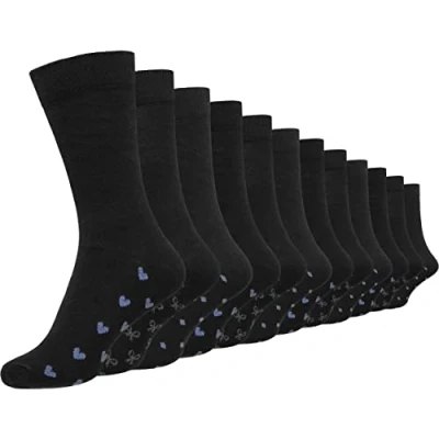 Image of Cob Stallion Men’s Black Socks Comfortable Breathable Cotton Rich for Men Pack of 6 and 12 Pairs Multipack 11 UK
