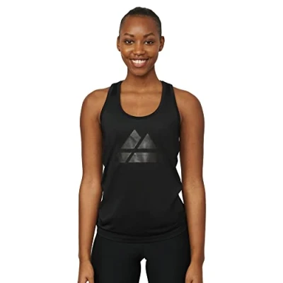 Image of DANISH ENDURANCE Gym Tank Top, Running Vest, Sleeveless, Racerback, for Women, Black/Big Black Logo, Large