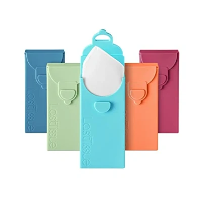 Image of LastTissue® Reusable Cotton Tissue Pack Sustainable, Durable, Eco Conscious, Portable &amp; Washable Facial Tissues for Men and Women with Travel Handkerchief Storage Case