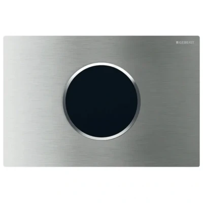 Image of Geberit Sigma10 Automatic/Touchless Dual Flush Plate Mains Operation Brushed Chrome (115.906.SN.6)