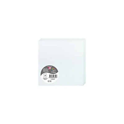 Image of Clairefontaine Ref 2839C Pollen Folded Card (Pack of 25 Sheets) 135 x 135mm Sized, 210gsm Card, Inkjet &amp; Laser Printer Compatible, Acid Free Blue