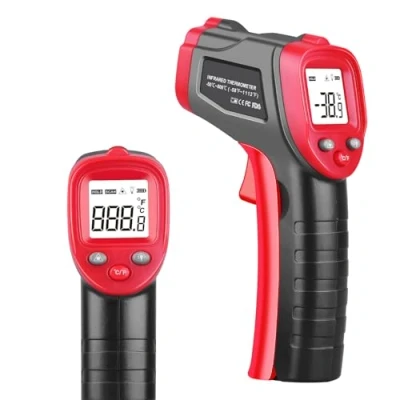Image of XRCLIF Infrared Thermometer Gun, Non Contact Laser Temperature Gun 58℉～1112℉, Adjustable Emissivity Temp Thermometer, Measurement for Cooking, BBQ, Pizza Oven