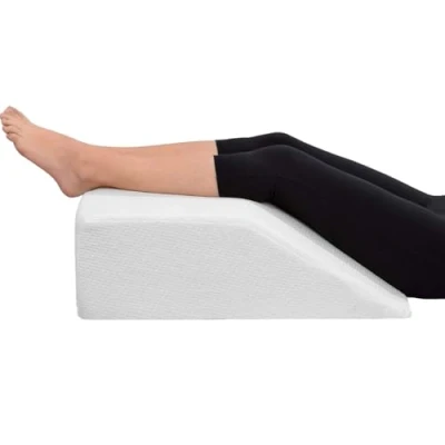 Image of TT ThreadTrade Leg Elevation Pillow, Wedge Pillow For Legs, Rest Support, Post Surgery Bed Rest, Reduce Back Pain, Hip Pain &amp; Knee Breathable Washable, (White)