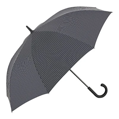 Image of Fulton Knightsbridge 2 City Blk/Steel Unisex_Adult Umbrella Stripe Black/Steel Print One Size