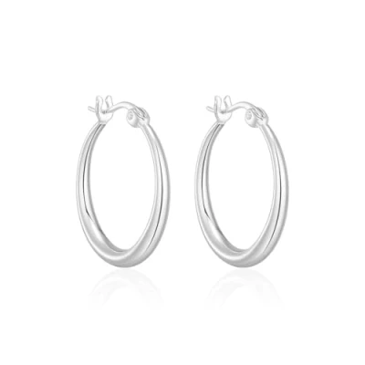 Image of Philip Jones Silver Plated 20mm Hoop Earrings