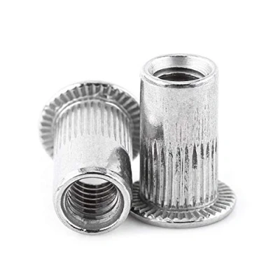 Image of Flat Head Metric Threaded Blind Rivet Nut Insert Rivnut Nutsert Screw Stainless Steel M3/M4/M5/M6/M8(M6)