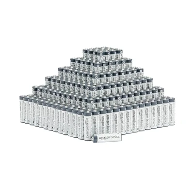 Image of Amazon Basics 300 Pack AA Alkaline Industrial Batteries, 1.5 Volt, 5 Year Shelf Life
