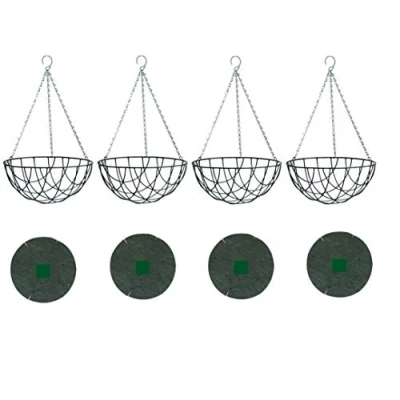 Image of 2 14 Inch Green Basket + Liner