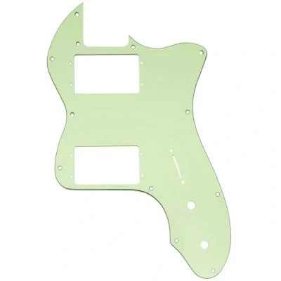 Image of Musiclily Pro 12 Holes Wide Range HH Guitar Pickguard For USA/Mexico Fender 72 Tele Thinline Style Electric Guitar, 3Ply Mint Green