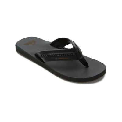 Image of Quiksilver Carver Tbar sandals, Men&#039;s, Size: 7, Anthracite Leather