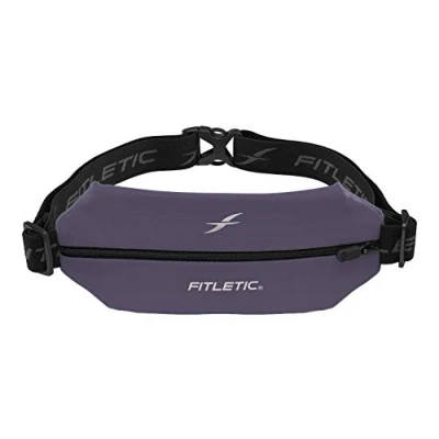 Image of Fitletic Active Lifestyle Fanny Pack &amp; Mini Sports Running Belt For Men Women Lightweight, Low Profile Sleek Design Ultra Soft Expandable Lycra Pouch Fits All Phones Inner Organizer