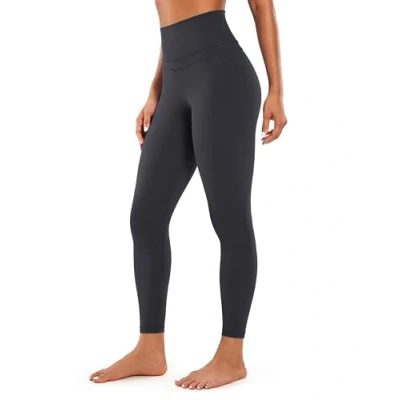 Image of CRZ Yoga Women&#039;s Naked Feeling 25 Inches High Waist Leggings Tight Pants Workout Gym Ink Gray 14