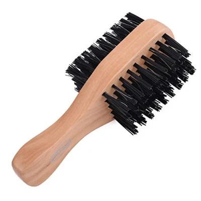 Image of Fine Lines Double Sided Mini Bristle Brush Boar and Nylon Hair Soft for Afro, Wet or Curly Brushes Women Men