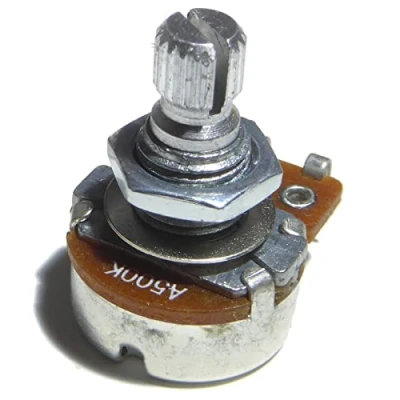 Image of A500K log guitar potentiometer 16mm diameter 15mm shaft tone volume