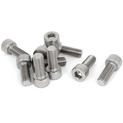 Image of Sourcingmap M8 x 20mm Threaded Stainless Steel Hex Socket Head Cap Screws 10 Pcs