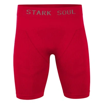 Image of STARK SOUL Men&#039;s Warm up Sports Shorts, red, L XL