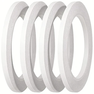 Image of YISUMEI 4 Rolls Double Sided Tape Adhensive Sticky Tapes for Crafts,Gift,Photos,Wallpaper,Card Making 6mmWide and 25m Long