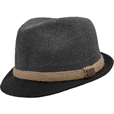 Image of CHILLOUTS Men&#039;s Sendai Hat Trilby, Dark Grey, L/XL