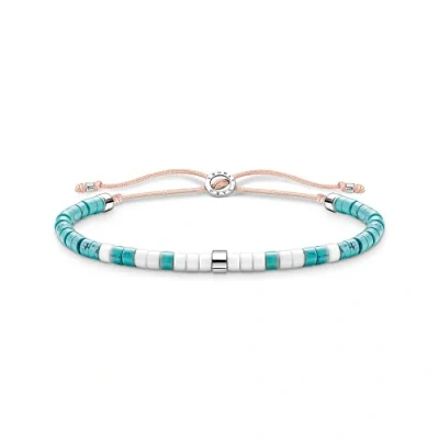 Image of Thomas Sabo A2062 058 7 Bracelet with Turquoise Stones in 925 Sterling Silver