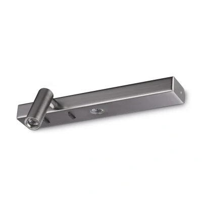 Image of Bonne Nuit Left LED Reading Wall Light Nickel 3000K