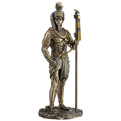 Image of Veronese Khonsu Ancient Egyptian God of the Moon Bronze Finished Statue