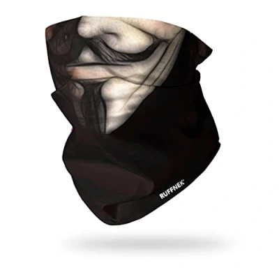 Image of Ruffnek GUY FAWKES FACE MASK DESIGN Multifunctional scarf/snood/Neckwarmer ONE SIZE for MEN, WOMEN &amp; CHILDREN