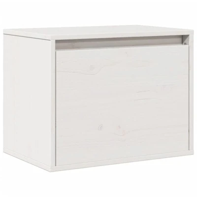 Image of vidaXL Wall Cabinet White 45x30x35 cm Solid Pinewood