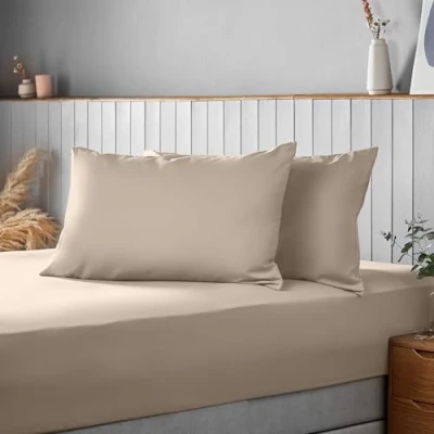 Image of Silentnight Supersoft Pillowcase Pair, Natural