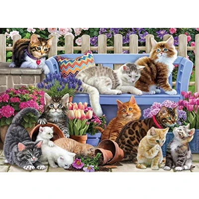 Image of Vermont Christmas Company A Cat&#039;s Life Jigsaw Puzzle 1000 Piece