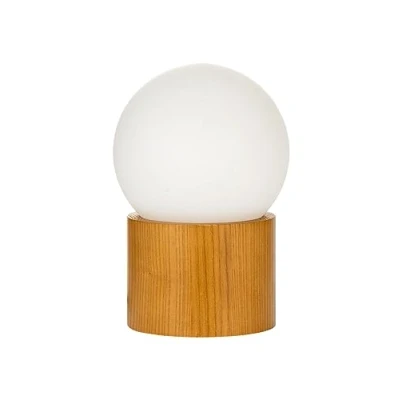 Image of Pauleen 48315 Table Woody Shine G9 max. 20W, Natural Wood, Glass Bedside luminaire