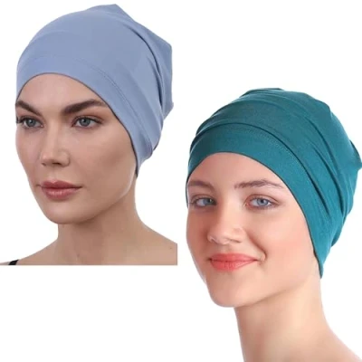 Image of Deresina Headwear Chemo Sleep Cap (Caroline Teal)