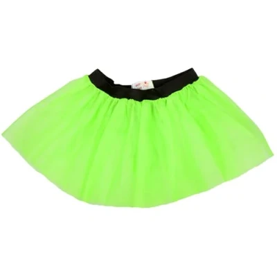 Image of REDSTAR FANCY DRESS Ladies Neon Tutu Skirt 80s Party Outfit Hen Running Costume 1980s (8 12 UK, Green)