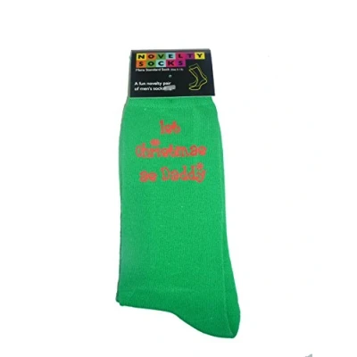 Image of Green Christmas Socks 1st as Daddy in Red Mens Gift for New Dad