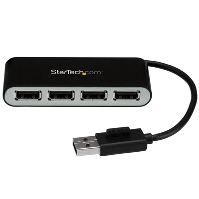 Image of StarTech.com 4 Port Portable USB 2.0 Hub with Built in Cable