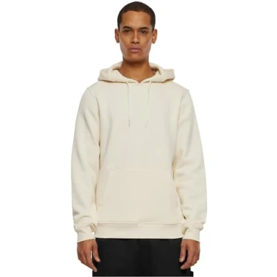 Image of Build Your Brand Men&#039;s By011 heavy Hoody Hooded Sweatshirt, Whitesand, XS