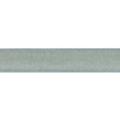 Image of Berisfords Velvet Ribbon, Silver, 10.2 x 5.6 cm