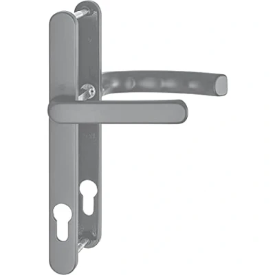 Image of Lége Door Handle Set with Narrow Plate 24 mm Flat 67 72 Stainless Steel Effect