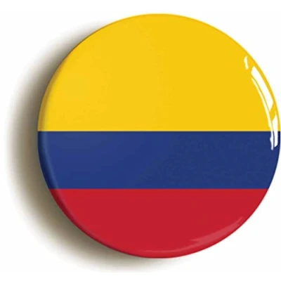 Image of Ozorath COLOMBIA COLOMBIAN NATIONAL FLAG BUTTON BADGE (2inch / 50mm diameter)