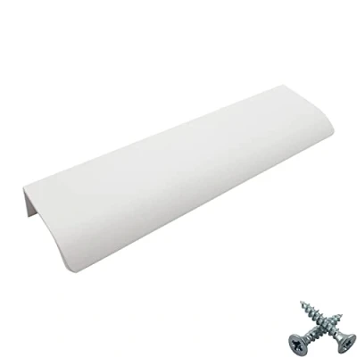 Image of M4TEC Bar Kitchen Cabinet Door Handles Cupboards Drawers Bedroom Furniture Concealed Finger Edge Pull Handle White. VD3 Series: 64 mm