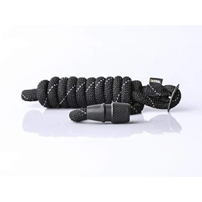 Image of GOLEYGO dog leash Rope, black, reflective, size M 1.4 2m, secure magnetic lock, incl. Adapter pin, for small and large dogs up to 60kg, maximum load 200kg