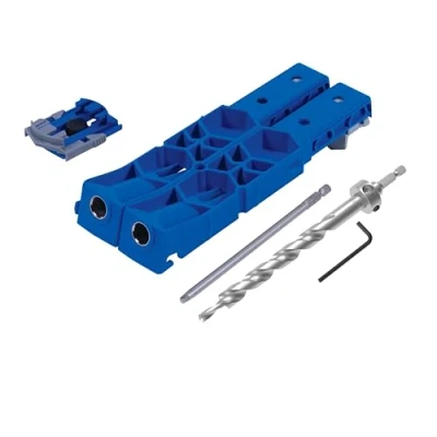 Image of Kreg Pocket Hole Jig XL Drilling Template Wood Connection for Extra Large Holes Set with Step Drill + Deep Ash Screwdriver Bit Clamp Adapter