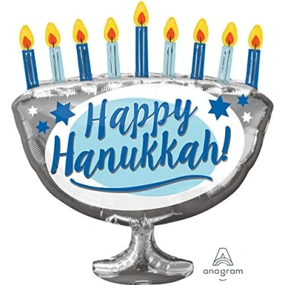 Image of Amscan 3603101 S/Shape: Happy Hanukkah Menora