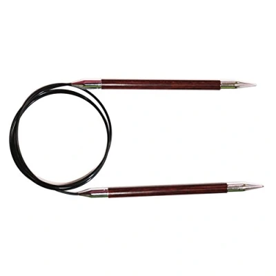 Image of KnitPro Royale: Knitting Pins: Circular: Fixed: 100cm x 7.00mm, Birchwood, brass, Multi Colour, 7mm