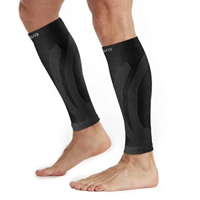 Image of CAMBIVO 2 Pairs Calf Compression Sleeve Men &amp; Women, Shin Splints Support and Sleeves, Leg Socks for Running Sports, Flight, Hiking,Cycling
