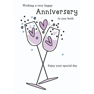 Image of Piccadilly Greetings Modern Annivesary Card Your 7 x 5 inches